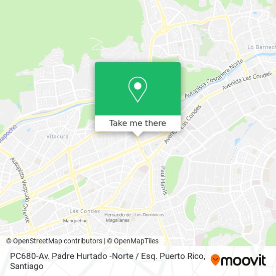 Mapa de PC680-Av. Padre Hurtado -Norte / Esq. Puerto Rico