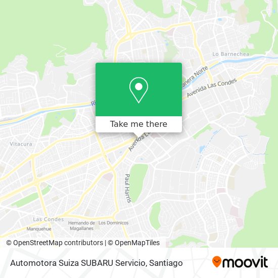 Automotora Suiza SUBARU Servicio map
