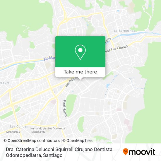 Mapa de Dra. Caterina Delucchi Squirrell Cirujano Dentista Odontopediatra