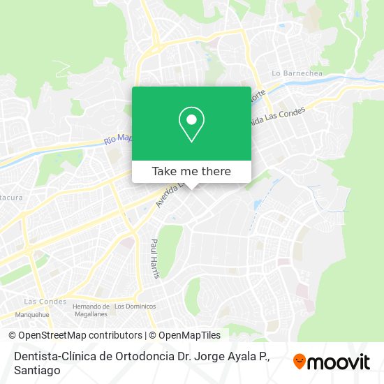 Mapa de Dentista-Clínica de Ortodoncia Dr. Jorge Ayala P.