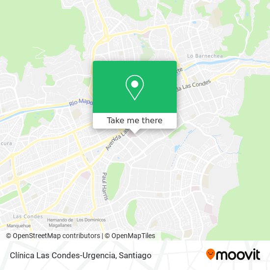 Clínica Las Condes-Urgencia map