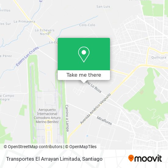 Transportes El Arrayan Limitada map