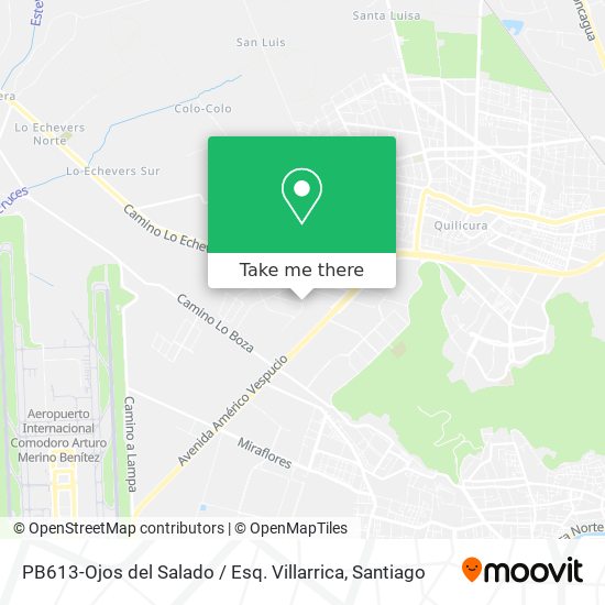 PB613-Ojos del Salado / Esq. Villarrica map