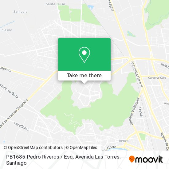 PB1685-Pedro Riveros / Esq. Avenida Las Torres map