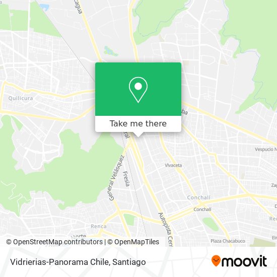 Mapa de Vidrierias-Panorama Chile