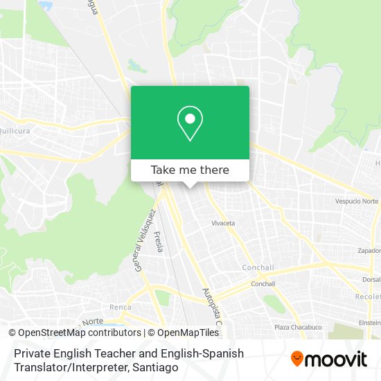 Mapa de Private English Teacher and English-Spanish Translator / Interpreter