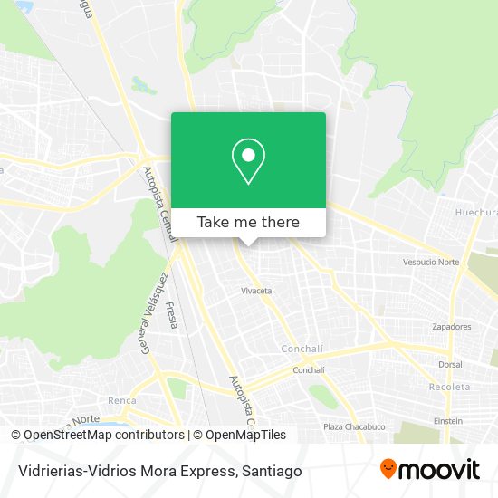 Vidrierias-Vidrios Mora Express map