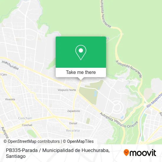 PB335-Parada / Municipalidad de Huechuraba map
