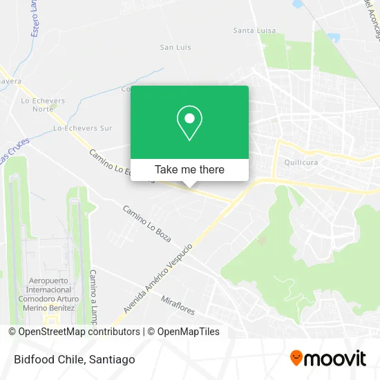 Bidfood Chile map