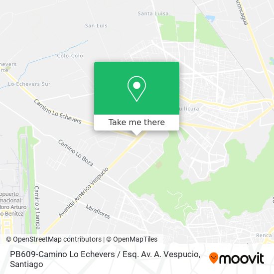 PB609-Camino Lo Echevers / Esq. Av. A. Vespucio map