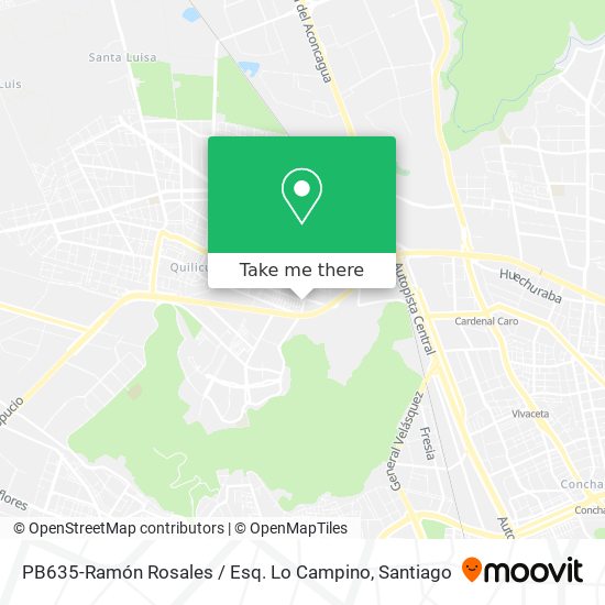 Mapa de PB635-Ramón Rosales / Esq. Lo Campino