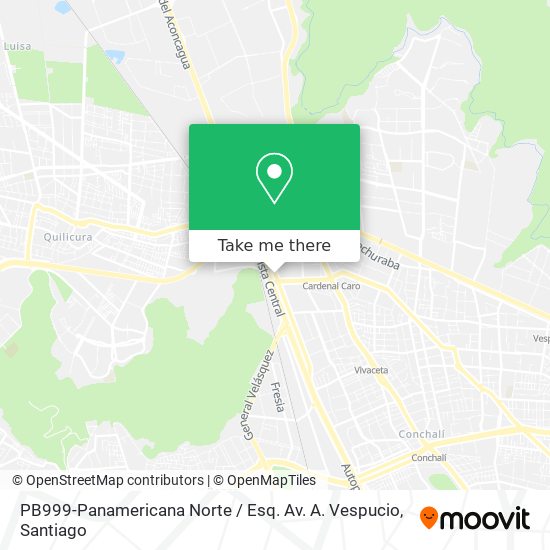 PB999-Panamericana Norte / Esq. Av. A. Vespucio map