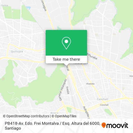 PB418-Av. Edo. Frei Montalva / Esq. Altura del 6000 map