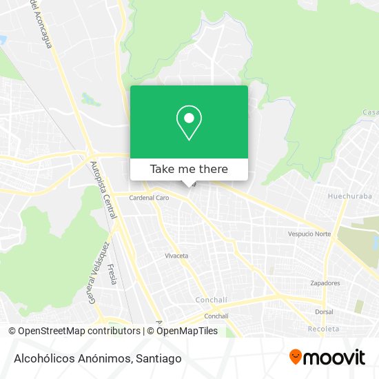 Mapa de Alcohólicos Anónimos