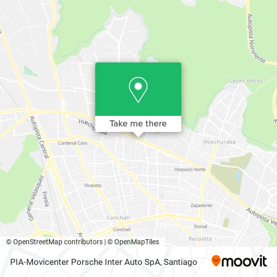 Mapa de PIA-Movicenter Porsche Inter Auto SpA