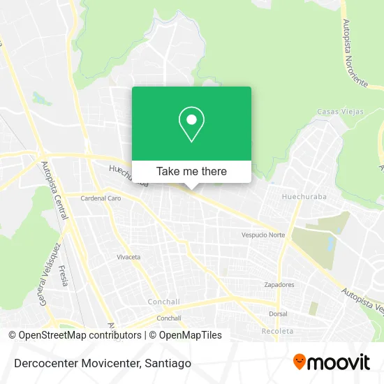 Dercocenter Movicenter map