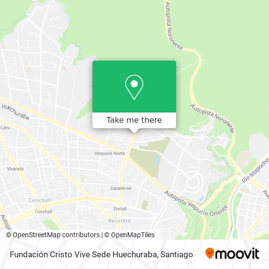 Fundación Cristo Vive Sede Huechuraba map