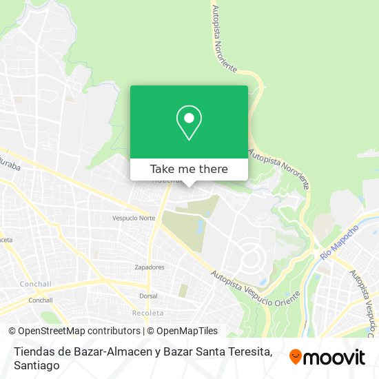 Mapa de Tiendas de Bazar-Almacen y Bazar Santa Teresita