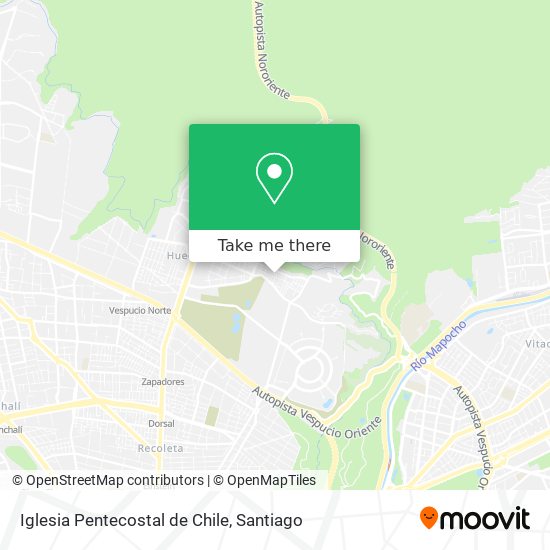 Mapa de Iglesia Pentecostal de Chile