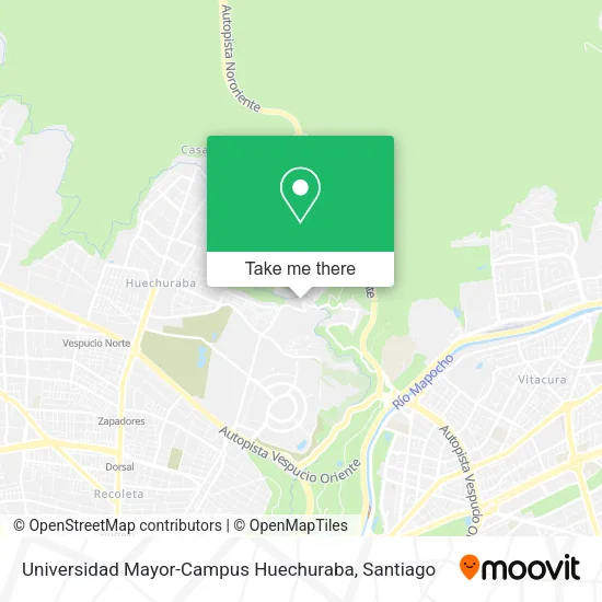 Universidad Mayor-Campus Huechuraba map
