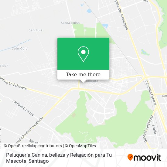 Mapa de Peluquería Canina, belleza y Relajación para Tu Mascota