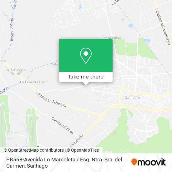 PB568-Avenida Lo Marcoleta / Esq. Ntra. Sra. del Carmen map