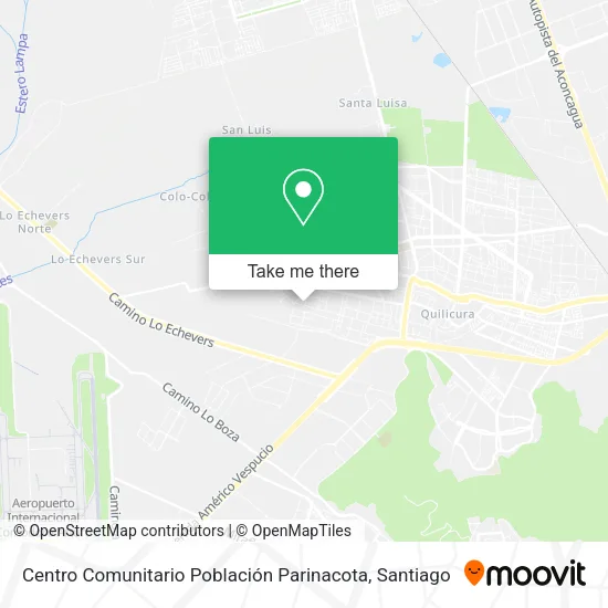 Centro Comunitario Población Parinacota map