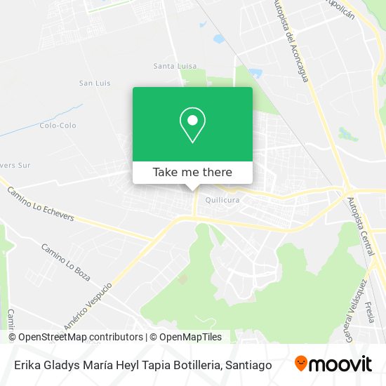 Erika Gladys María Heyl Tapia Botilleria map