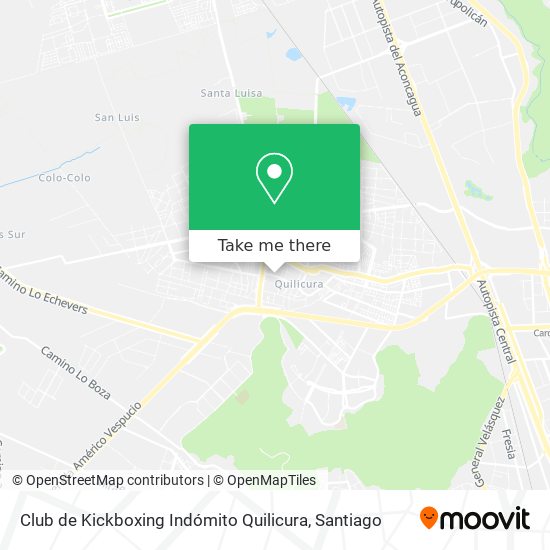 Club de Kickboxing Indómito Quilicura map