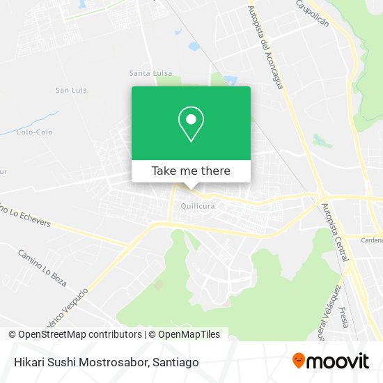 Mapa de Hikari Sushi Mostrosabor