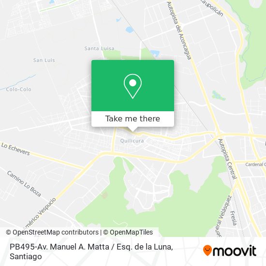 Mapa de PB495-Av. Manuel A. Matta / Esq. de la Luna