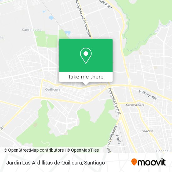 Jardin Las Ardillitas de Quilicura map