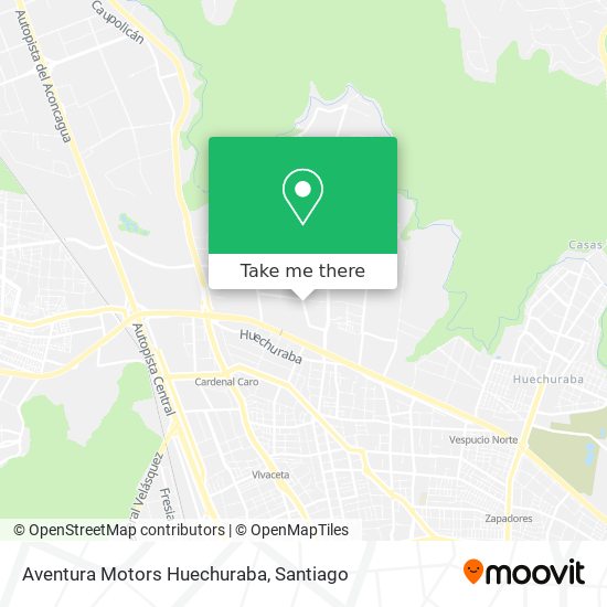 Mapa de Aventura Motors Huechuraba