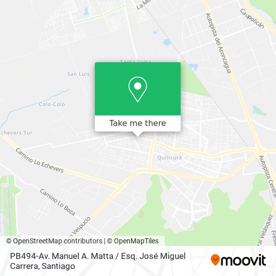 Mapa de PB494-Av. Manuel A. Matta / Esq. José Miguel Carrera