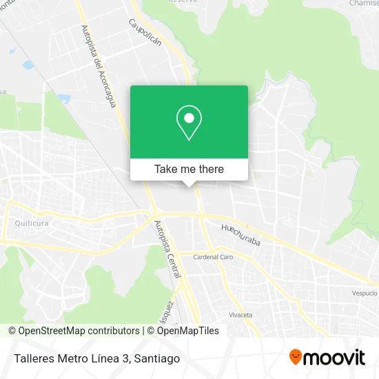 Talleres Metro Línea 3 map