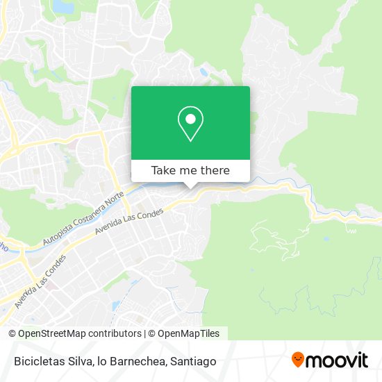 Bicicletas Silva, lo Barnechea map