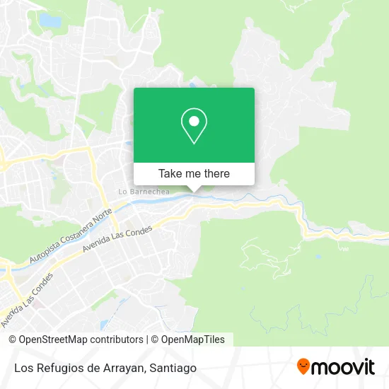 Los Refugios de Arrayan map