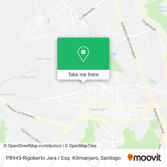 PB945-Rigoberto Jara / Esq. Kilimanjaro map