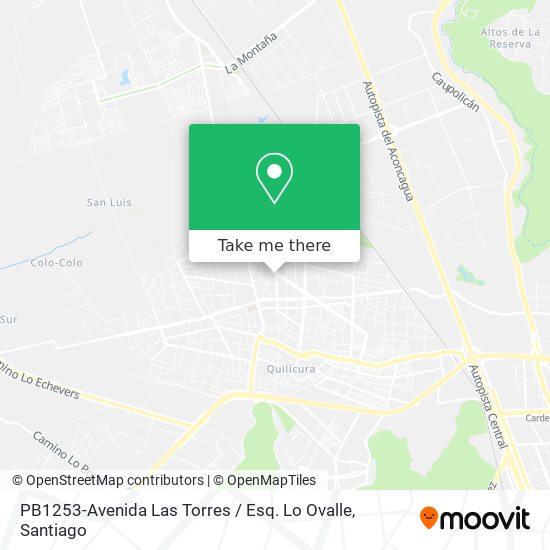 PB1253-Avenida Las Torres / Esq. Lo Ovalle map