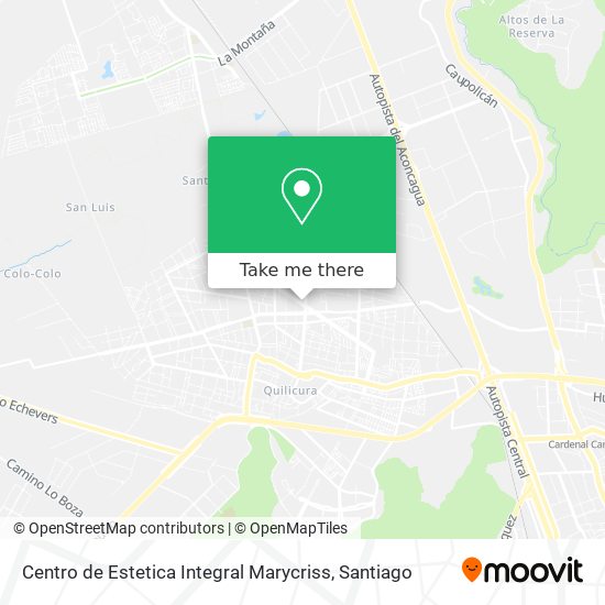 Mapa de Centro de Estetica Integral Marycriss