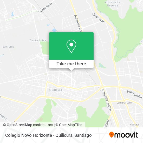 Mapa de Colegio Novo Horizonte - Quilicura