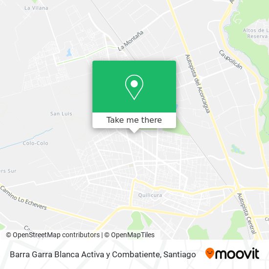 Barra Garra Blanca Activa y Combatiente map