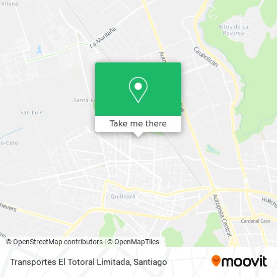 Transportes El Totoral Limitada map