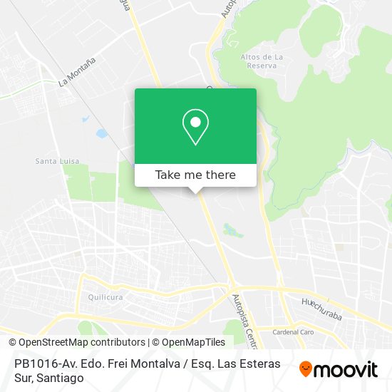PB1016-Av. Edo. Frei Montalva / Esq. Las Esteras Sur map