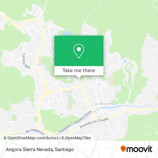 Angora Sierra Nevada map