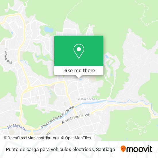 Punto de carga para vehículos eléctricos map