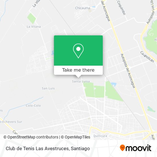 Club de Tenis Las Avestruces map