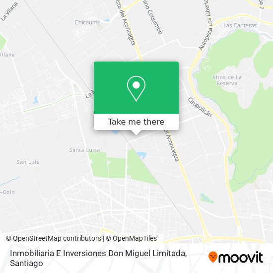 Mapa de Inmobiliaria E Inversiones Don Miguel Limitada