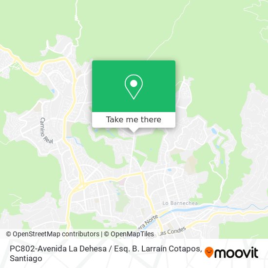 Mapa de PC802-Avenida La Dehesa / Esq. B. Larraín Cotapos