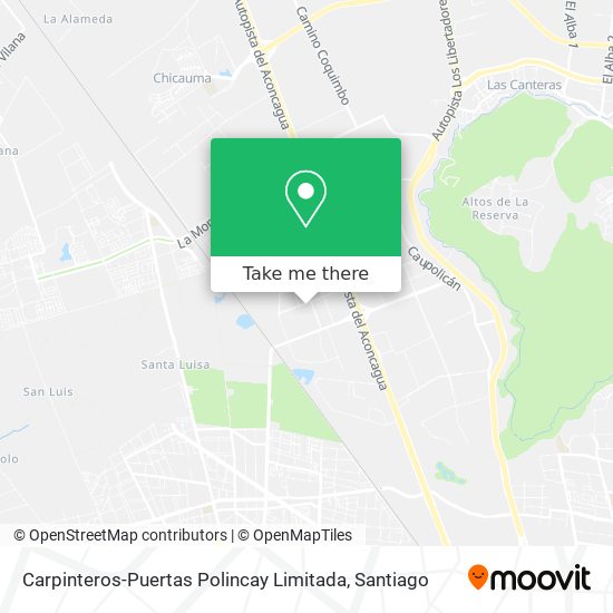 Carpinteros-Puertas Polincay Limitada map